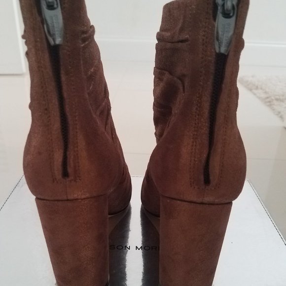 Sigerson Morrison Kimay Metallic Ankle Booties Size 9 - Picture 5 of 7